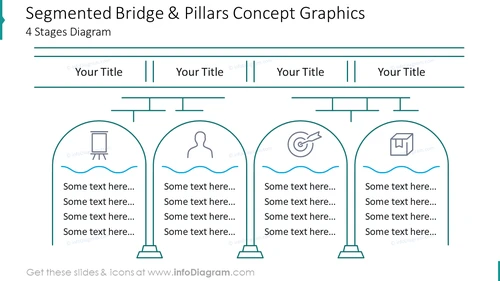 Segmented bridge and pillars concept graphics