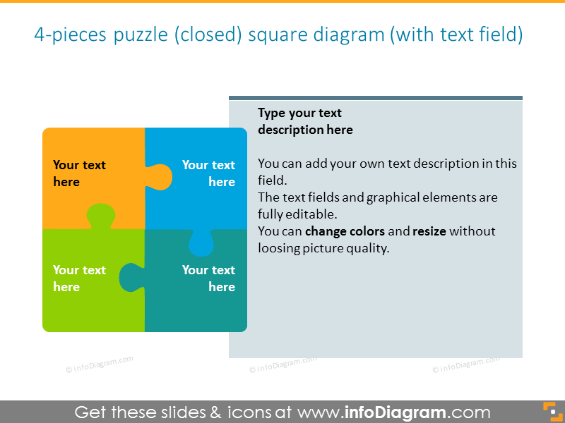 diamond puzzle textfield quadrant with description