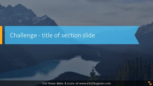 Transition slide headline with webinar challenge