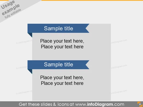 Bookmark Ribbon Shape Slide Infographics PowerPoint