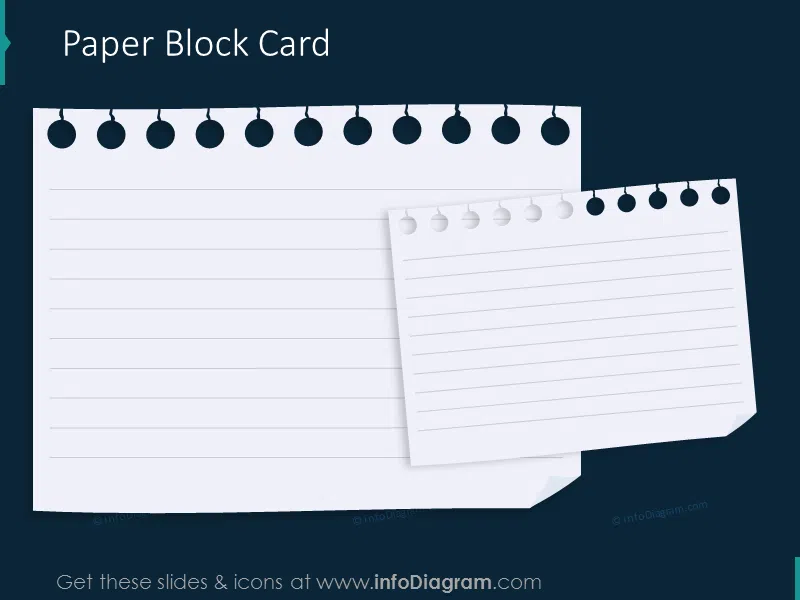Paper block card transparent background picture pptx
