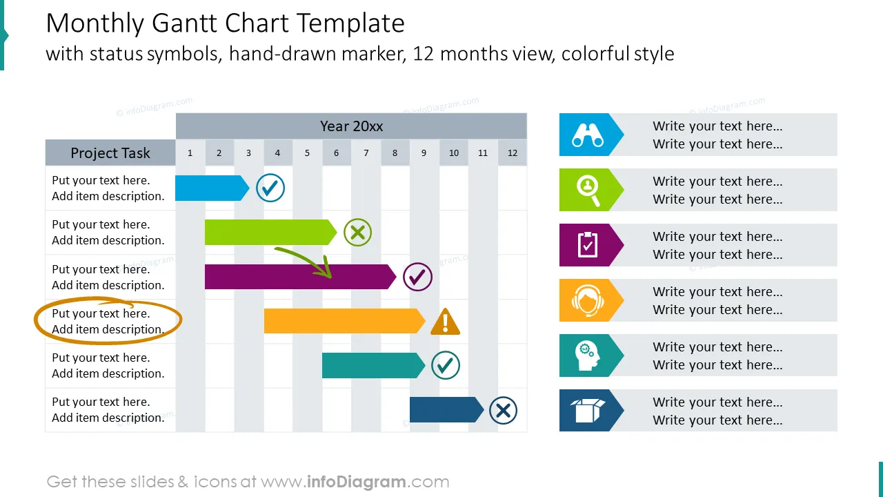 Monthly gantt chart template 