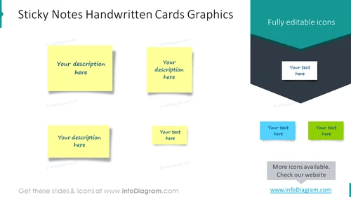 Sticky notes handwritten cards graphics