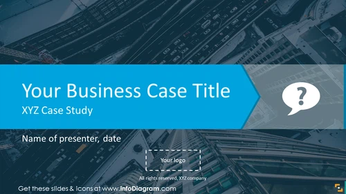 Business Case title slide on a picture background
