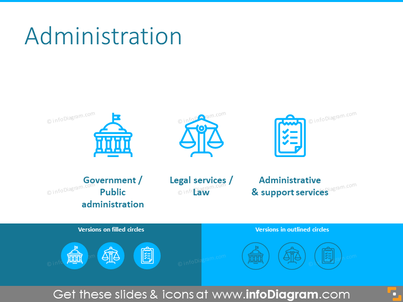 Administration icons set