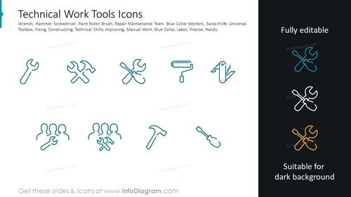Technical Work Tools Icons