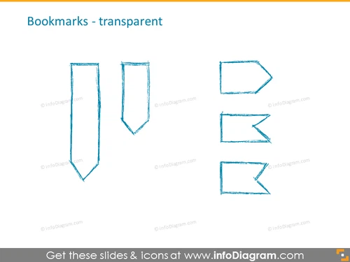  Bookmarks transparent icons