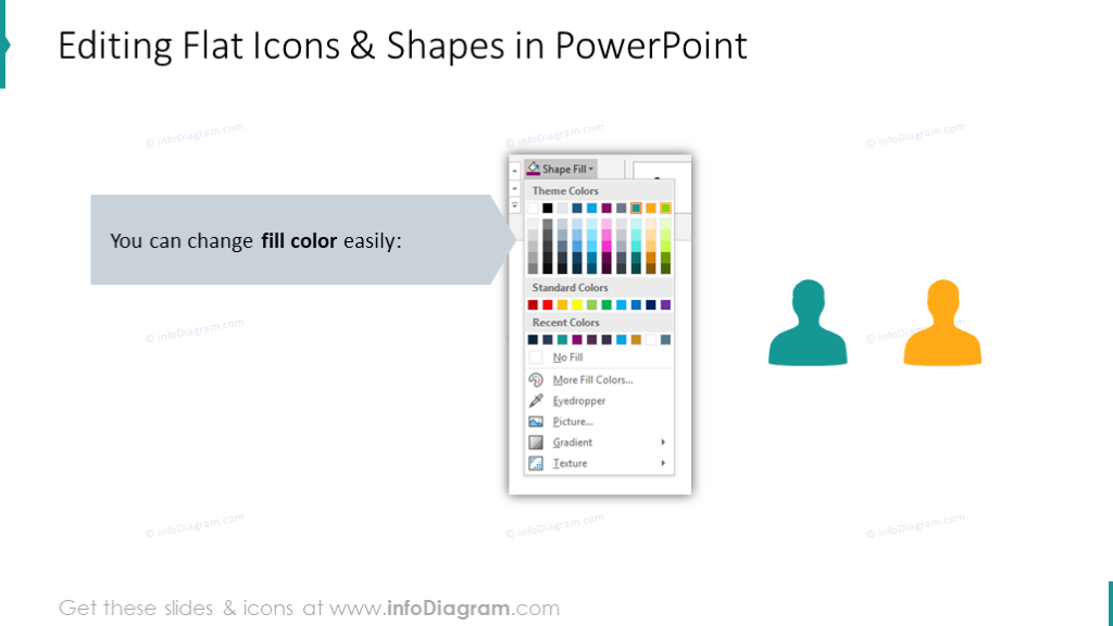 Editing flat icons and shapes