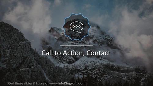 Call to action section slide on a picture background