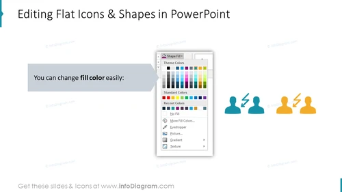 Editing flat icons in PowerPoint