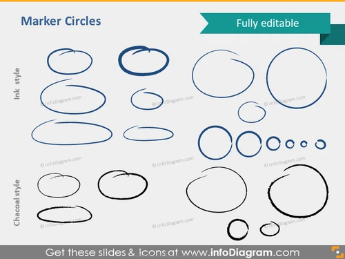 Handmade marker circles highlighter