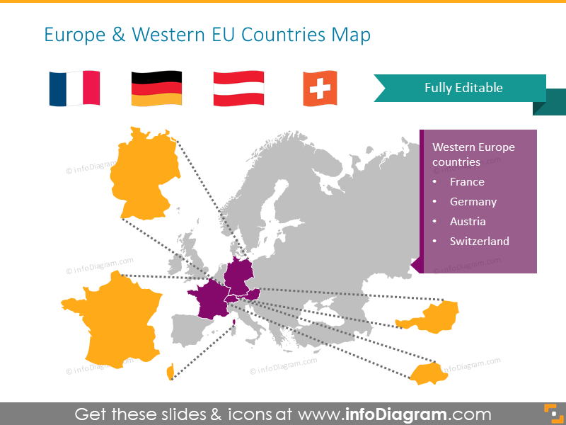 Europe and Western EU countries map