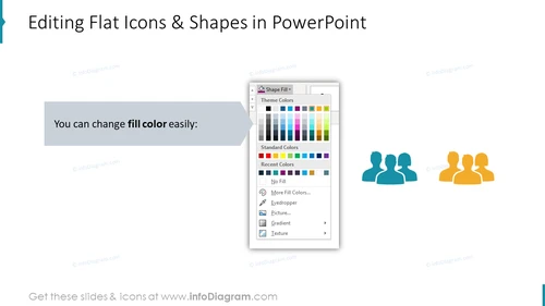 Editing flat icons in PowerPoint
