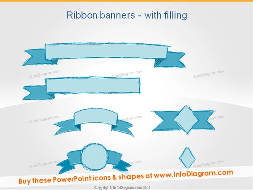 Ribbon Banner Infographics Title PowerPoint