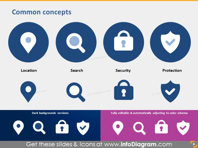 pictogram location search security protection icon powerpoint