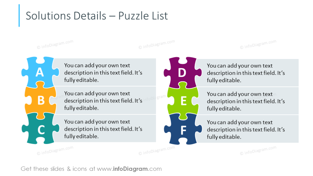 Puzzle list diagram for showing solution details