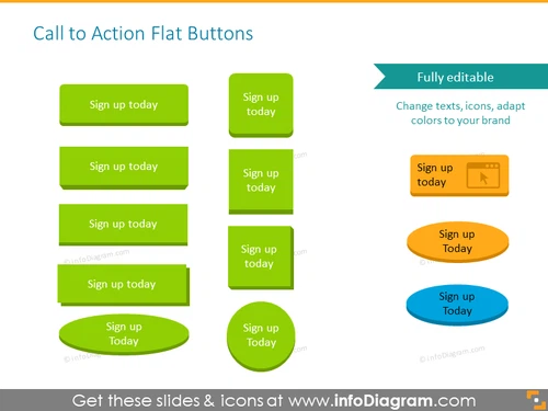 Call to action flat buttons