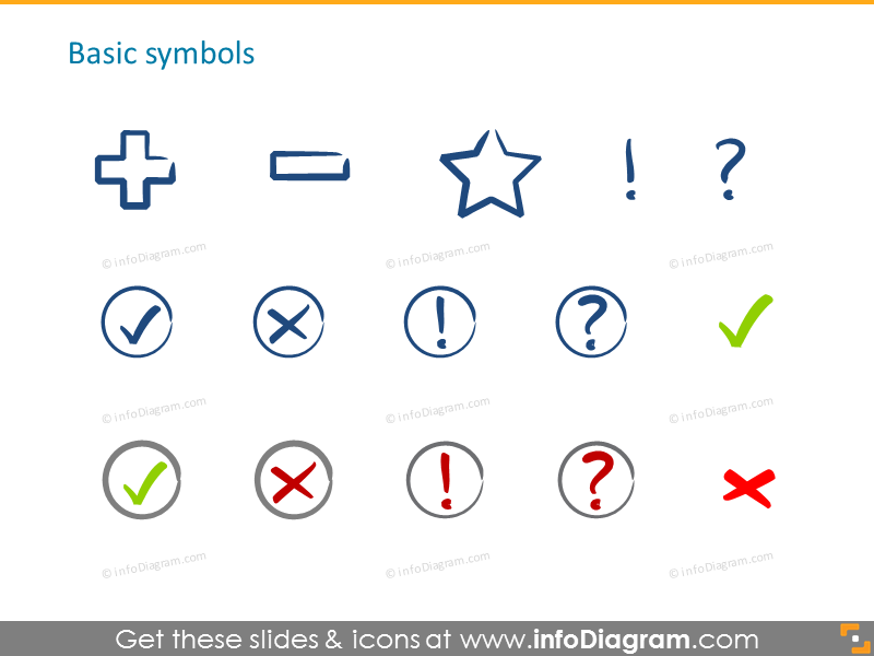 Example of the basic ink icons