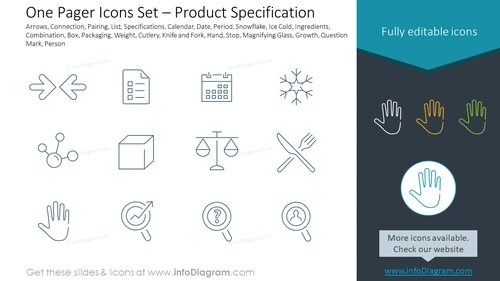 One Pager Icons Set – Product Specification