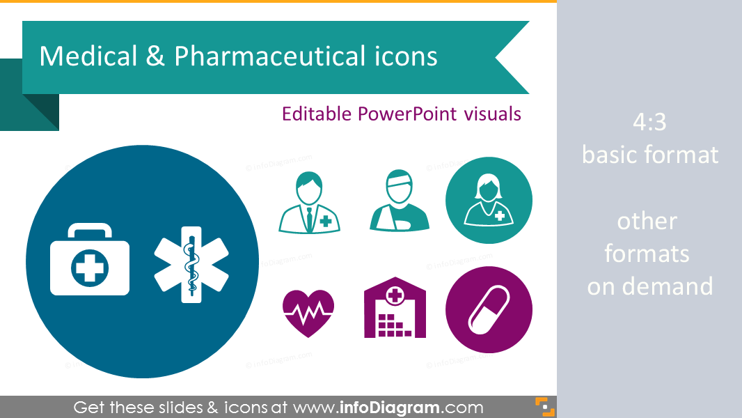 Health Care Medical and Pharmaceuticals Icons (PowerPoint clipart)