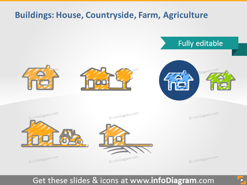 house pictogram countryside farm scribble icon