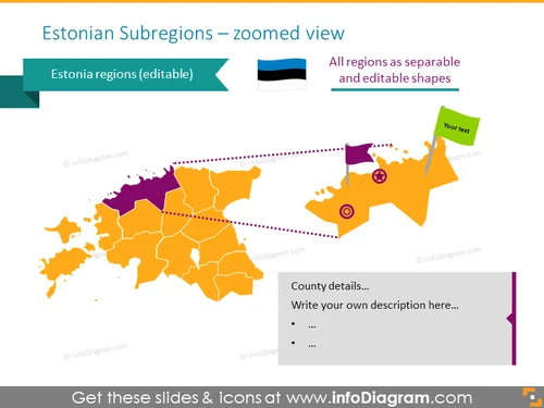 Estonian subregions zoomed map