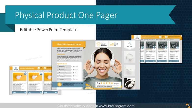 New Physical Product Presentation One Pager (PPT Template)