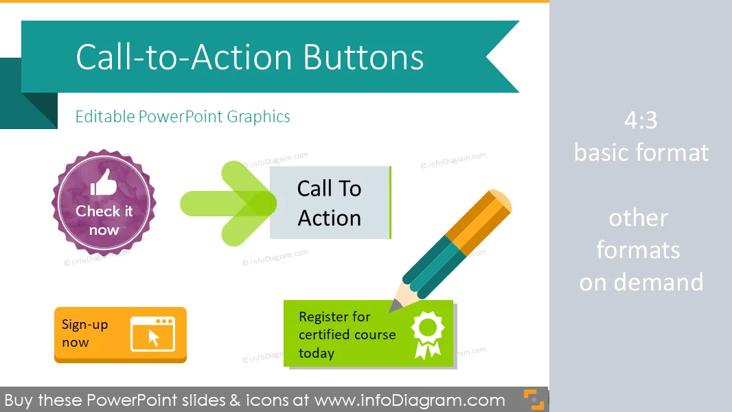  Call to Action Buttons (PPT graphics)