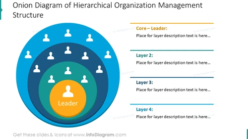 Onion diagram of hierarchical organization management structure
