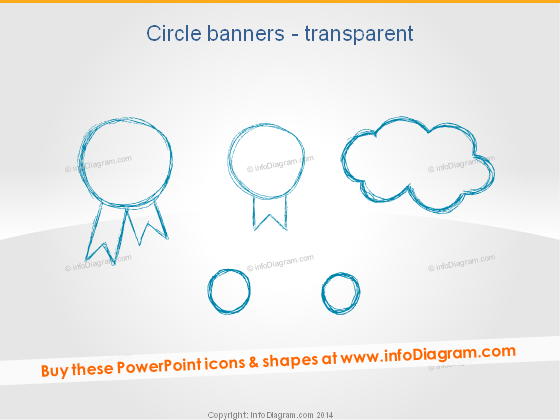 Handdrawn Badge Circle Banners Pencil Cloud ppt icon