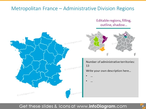 Metropolitan France administrative division regions