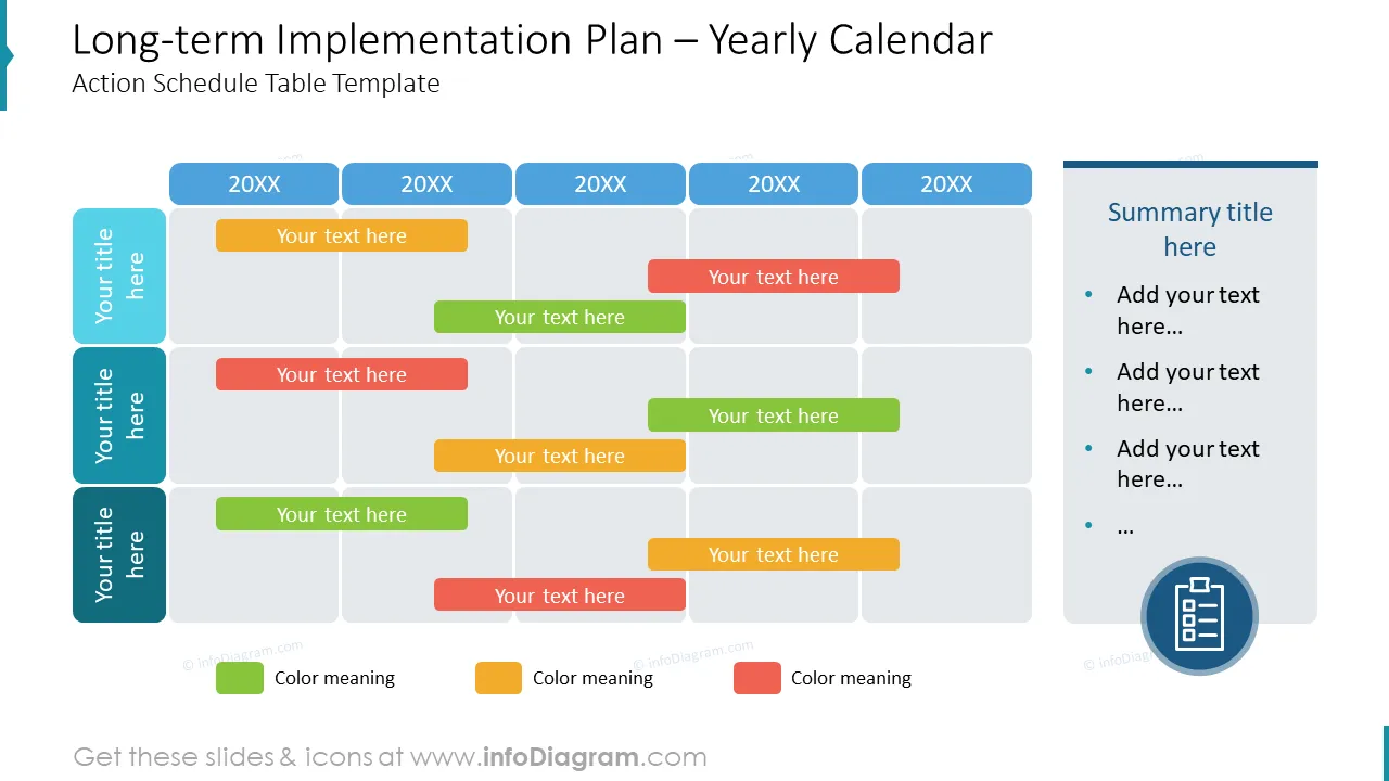Long-term Implementation Plan – Yearly Calendar