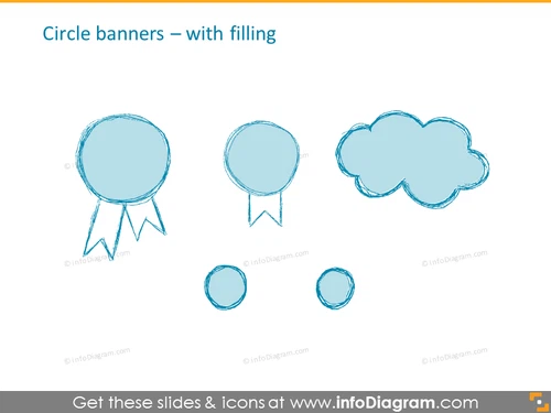  Circle banners with filling