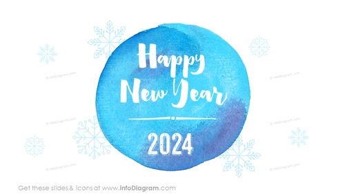 hand drawn watercolor text happy new year 2016 image