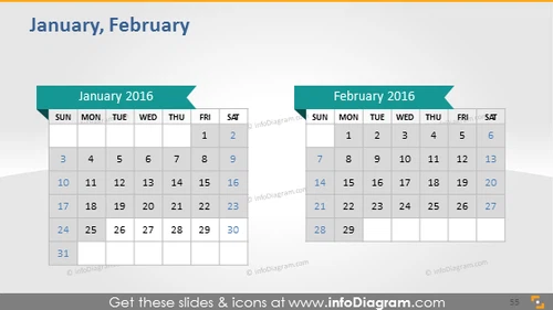 January February school calendar 2016