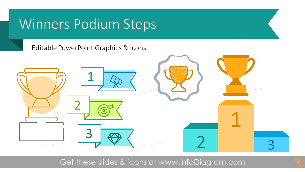 Winner Podium Steps Presentation Graphic (PPT Template)