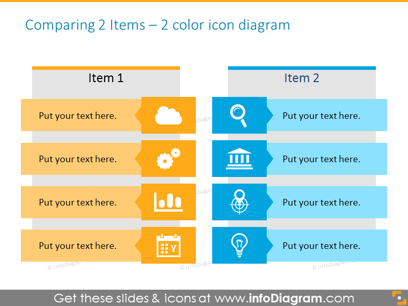 compare two columns in powerpoint