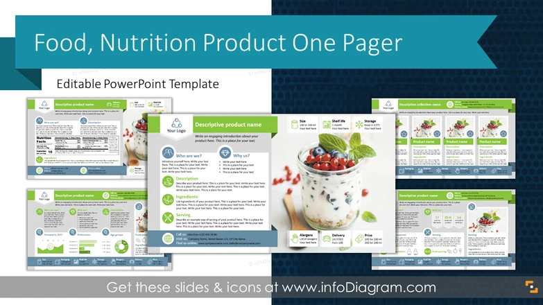 Food Product Sell Sheet Presentation One Pager (PPT Template)