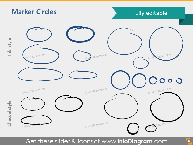 Handmade marker circles highlighter