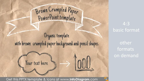Brown Crumpled Paper PowerPoint Template PPTX