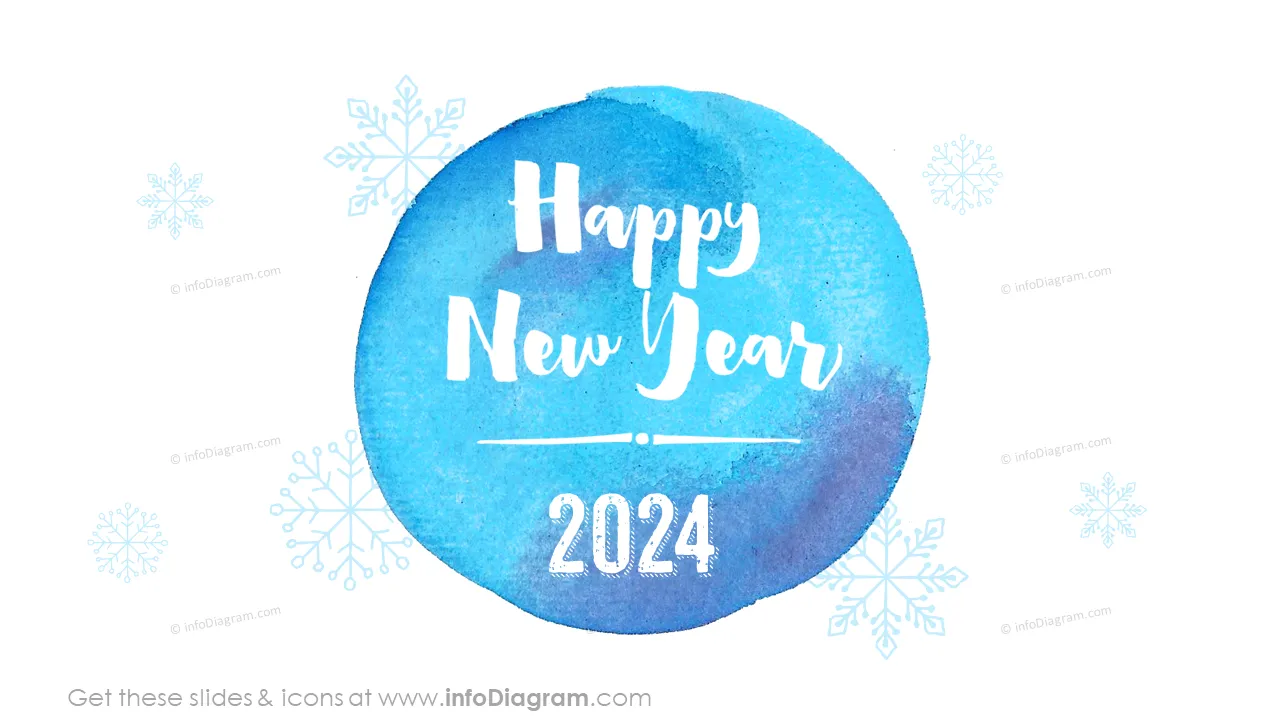 hand drawn watercolor text happy new year 2016 image