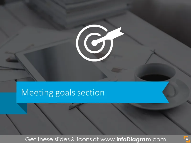 Meeting goals slide template for business meetings