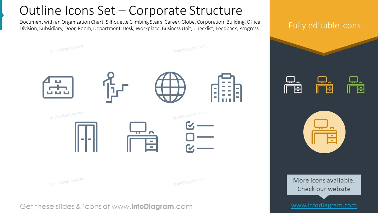 Outline Icons Set – Corporate Structure