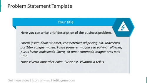Editable Problem Statement Template - Example Slide, Can be Converted to PDF Format