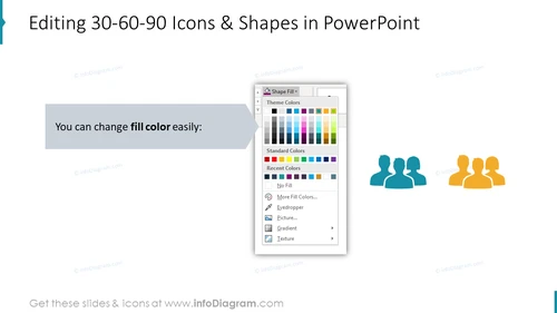 Editing 30-60-90 Icons & Shapes in PowerPoint