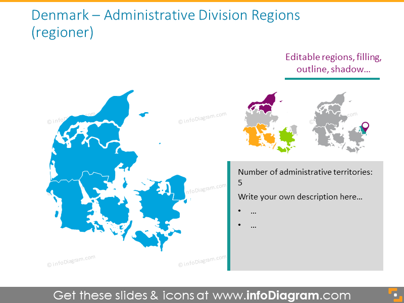Denmark administrative regions map