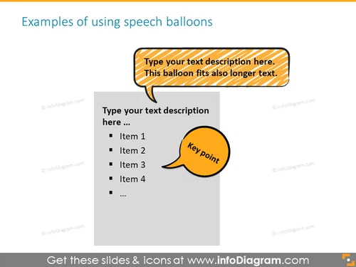 highlighting text balloons speech handwritten doodled powerpoint
