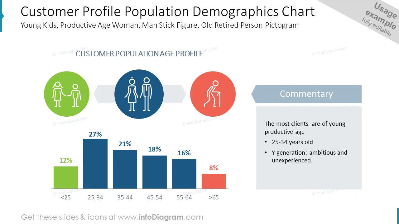 Customer Profile Population Demographics Chart