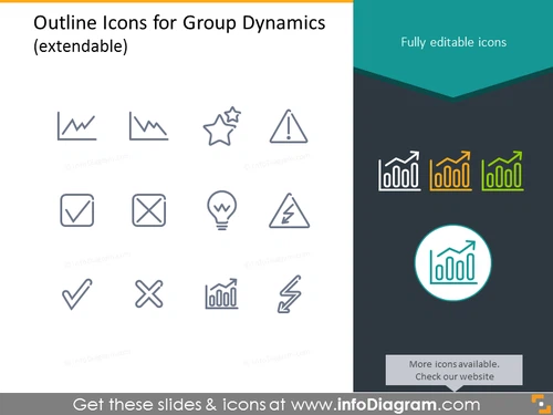 Outline Icons for SWOT analysis