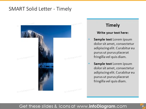SMART goals template (PPT diagrams)